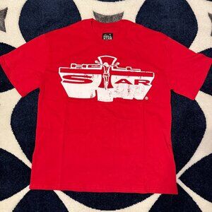 Hellstar Path To Paradise Jesus Cross Red Tshirt Mens Large